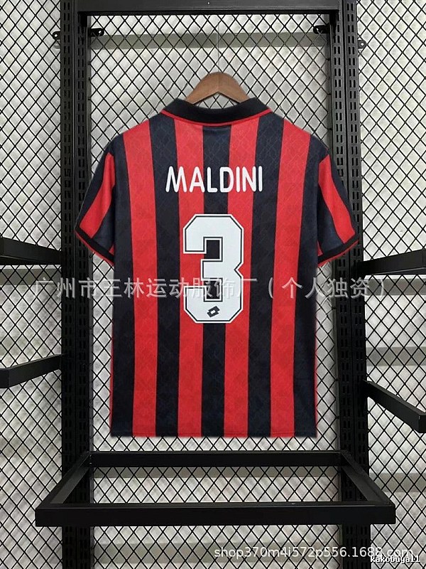 AC Milan Travel Kaka #22 soccer jersey Black Red Striped with Soft Visual Tone