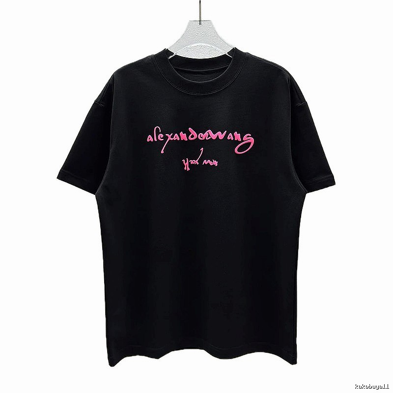 Alexander Wang Foam Print Street Style Black Short-sleeve T-shirt