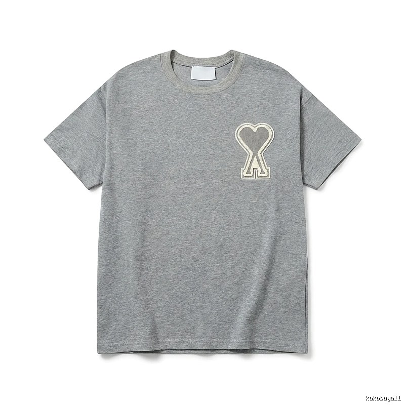 AMI Love Simple Style Gray T-shirt