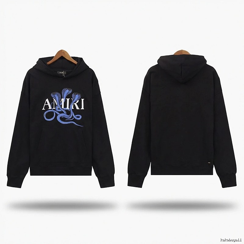 AMIRI Snake Pattern Trendy and Cool Black Sweatshirt