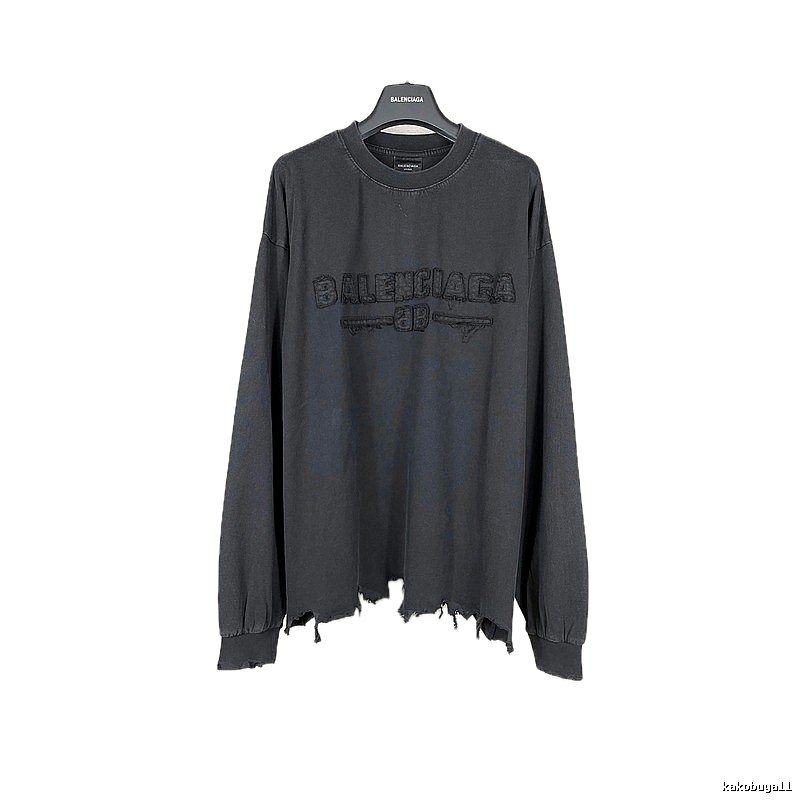Balenciaga retro ripped black T-shirt