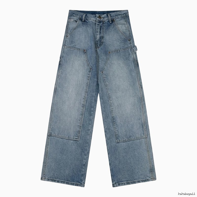 Carhartt workwear-style blue jeans