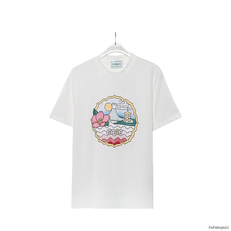 Casablanca - printed Japanese - style white T - shirt