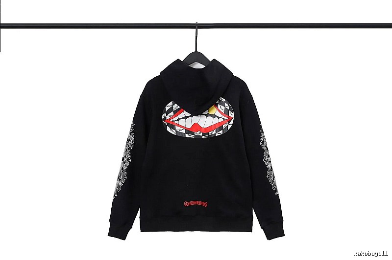 Chrome Hearts Easy Match Cross graphic hoodie Black Blue Cross for Leisure Wear