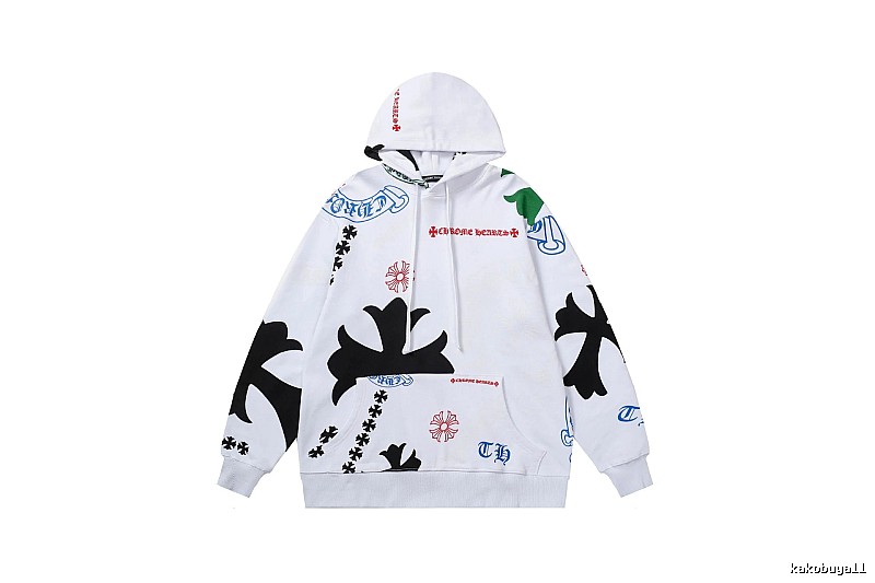 Chrome Hearts Gift Ready Cross graphic hoodie Black Blue Cross with Fresh Pattern