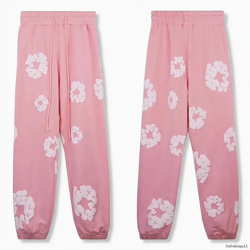 DENIM TEARS Flower Pink Sweatpants