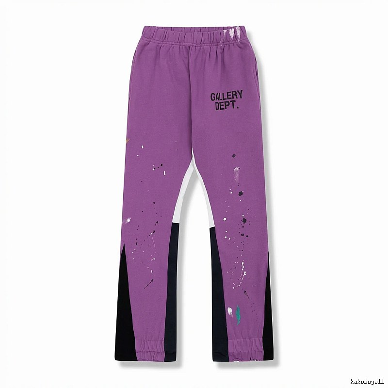 Gallery Dept. Trendy Splashed Ink Purple Sweatpants