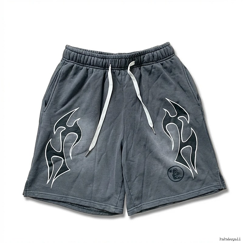 Hellstar Flame Wind Grey Shorts