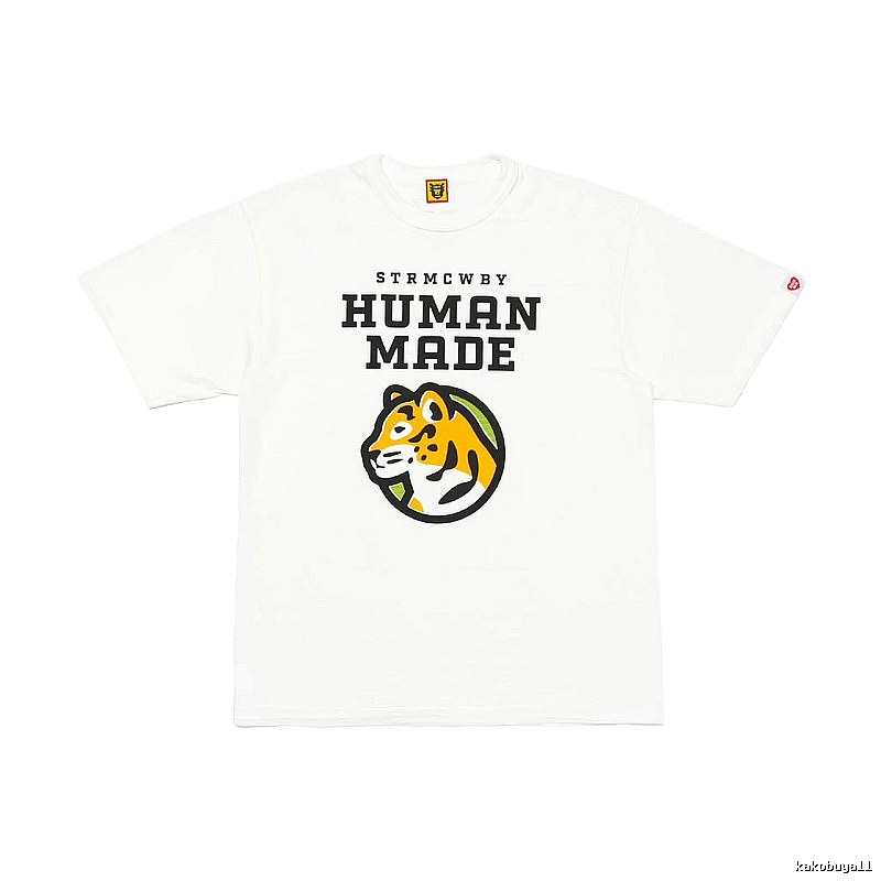 HUMAN MADE Tiger Head Print Japanese Streetwear White T-Shirt