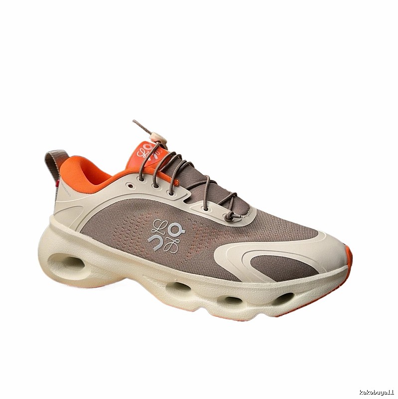 LOEWE casual style orange and gray sports shoes