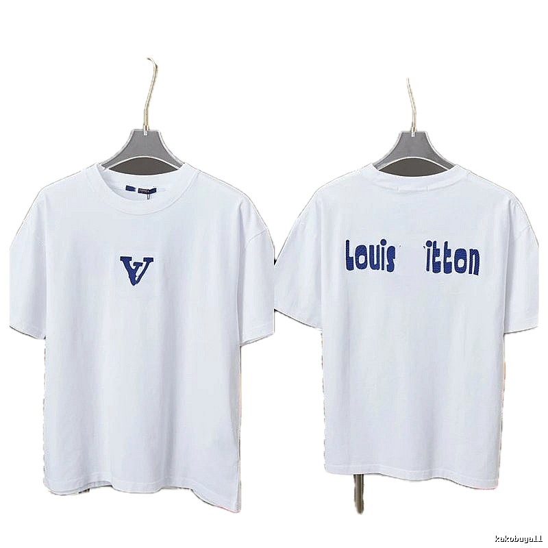 Louis Vuitton Embroidered Trendy Style White Short-sleeve T-shirt