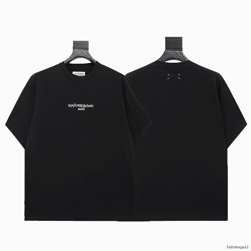 Maison Margiela Stitch Minimalist Style Black Short-sleeve T-shirt