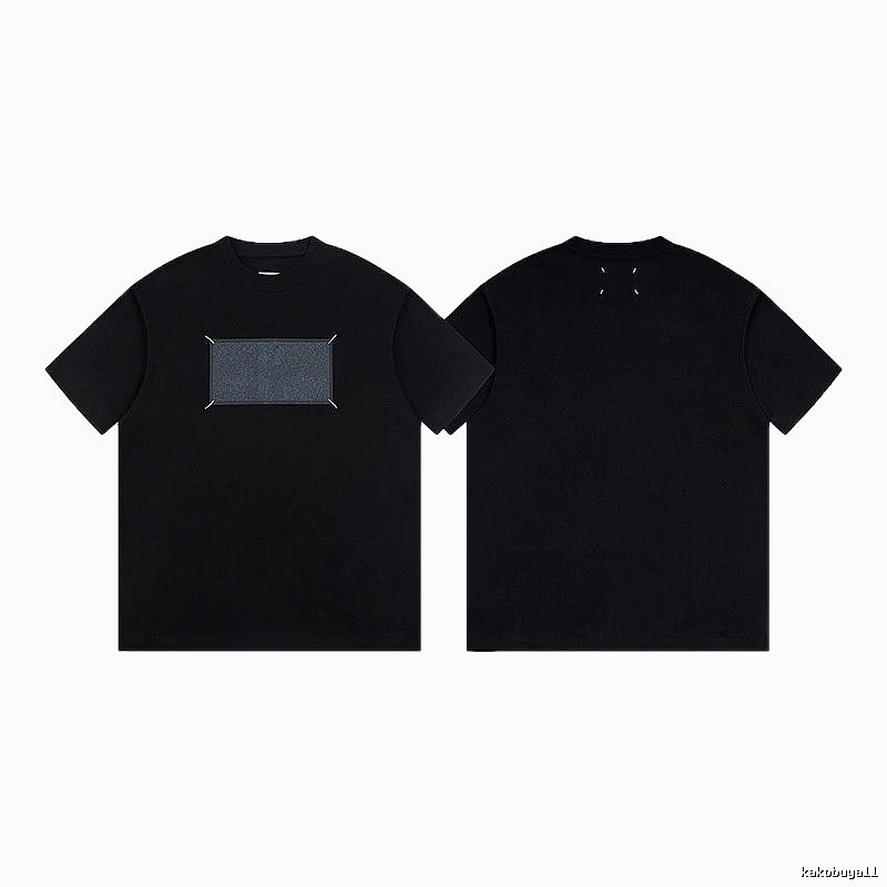 Maison Margiela Stitched Minimalist Style Black Short-sleeve T-shirt