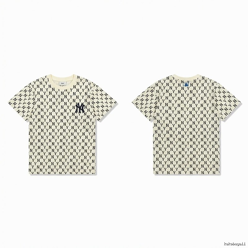 MLB full-print trendy style white T-shirt