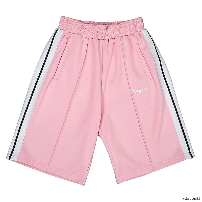 Palm Angels Monogram Track shorts Black Side Stripe for Layered Styling