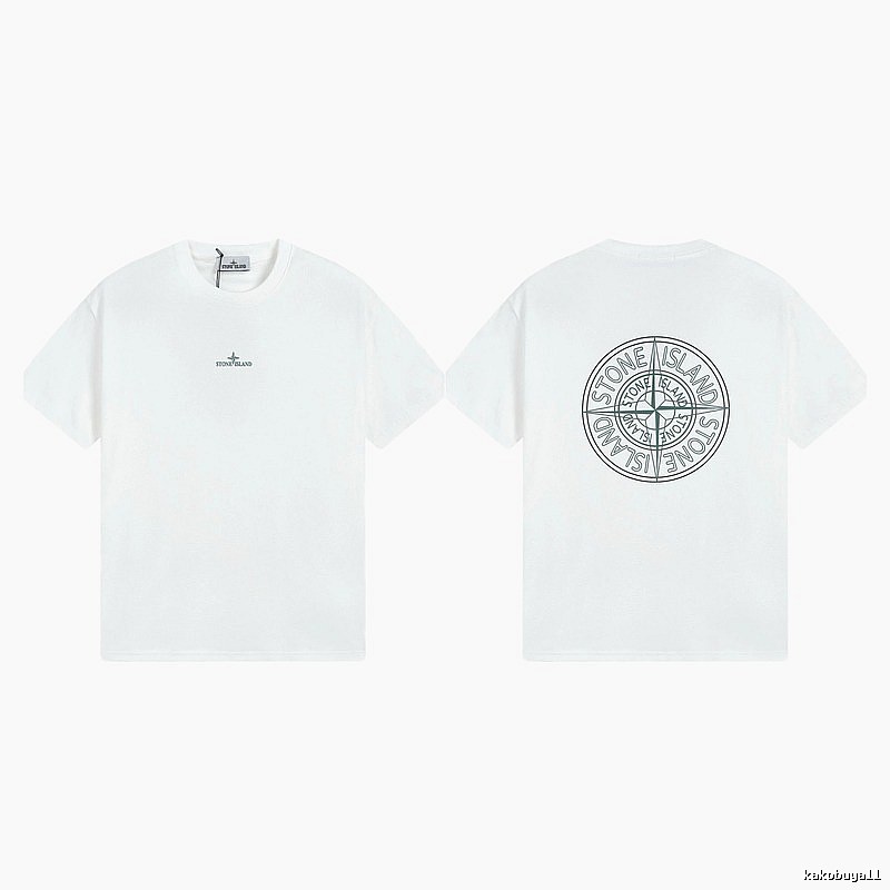Stone Island Compass Series Street Style White T-Shirt