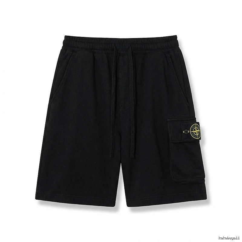 Stone Island work - style black shorts