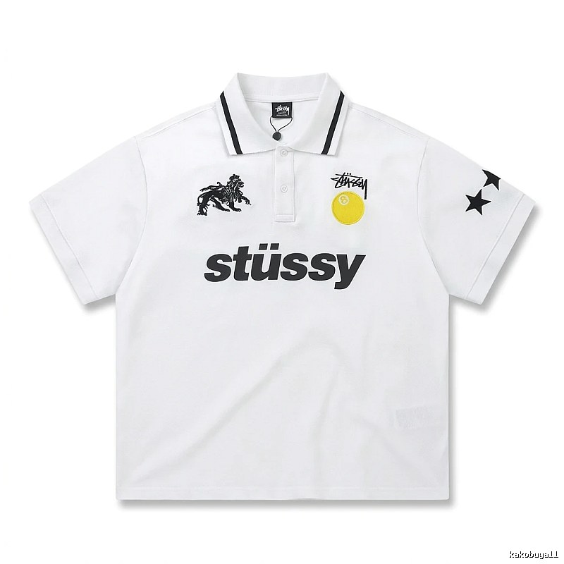 Stussy printed casual white shirt