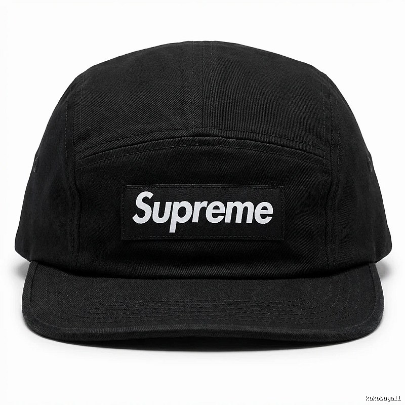 Supreme minimalist style black hat