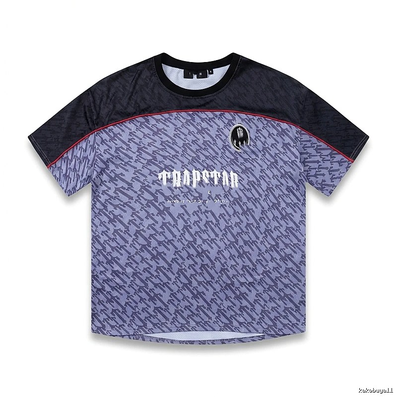 Trapstar Dark Purple and Black Short-sleeve
