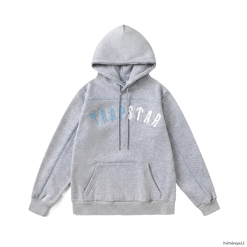 Trapstar Letter Trendy Cool Gray Sweatshirt