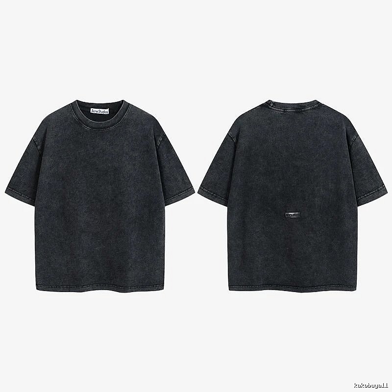 Acne Studios 2090-80 Black Style Ac908040 Stockholm Logo T-Shirt Modern Fit