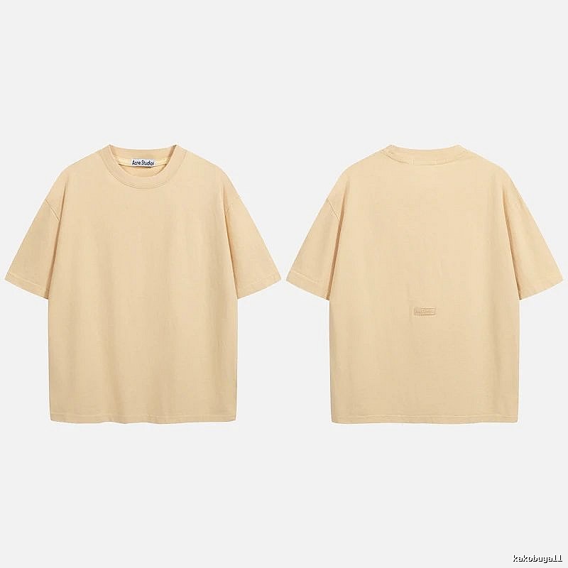 Acne Studios 2090-80 Yellow Style Ac908040 Stockholm Logo T-Shirt Match Day