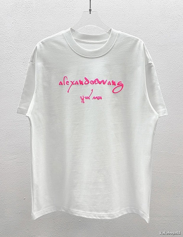 Alexander Wang Foam-Printed Cool & Trendy Style White T-Shirt