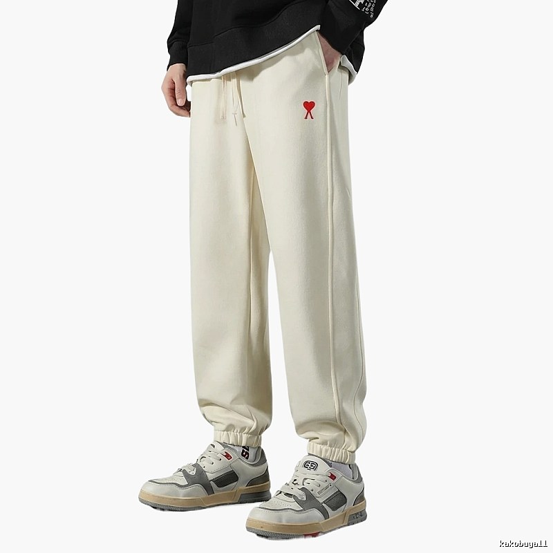 AMI & Easy Trendy Brand Casual Style Off-White Pants