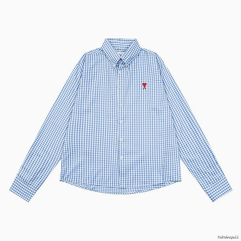 AMI Love Blue Checkered Shirt