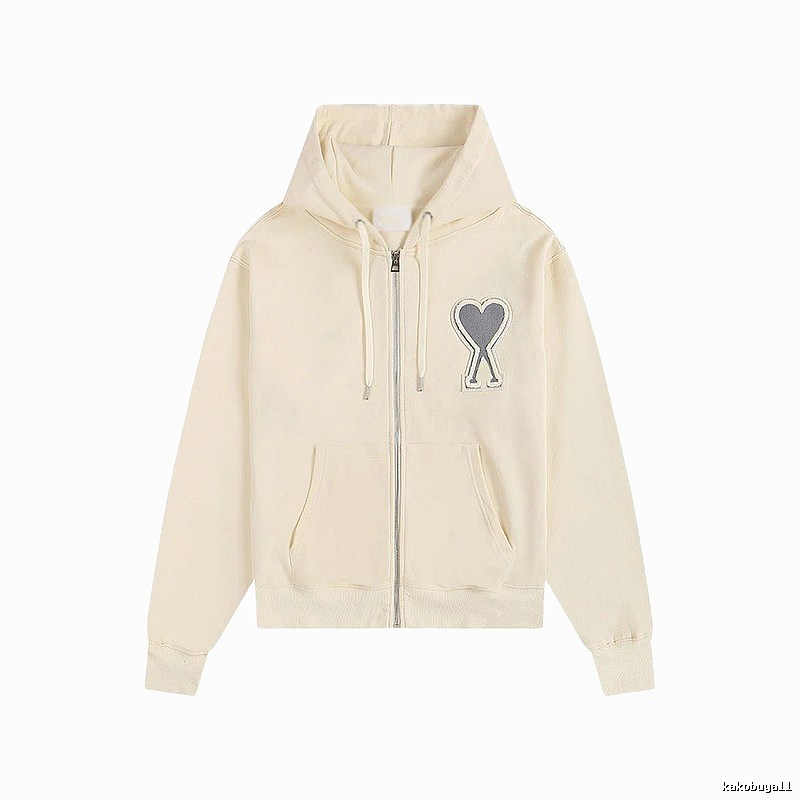 AMI Love Embroidered Cream Sweatshirt
