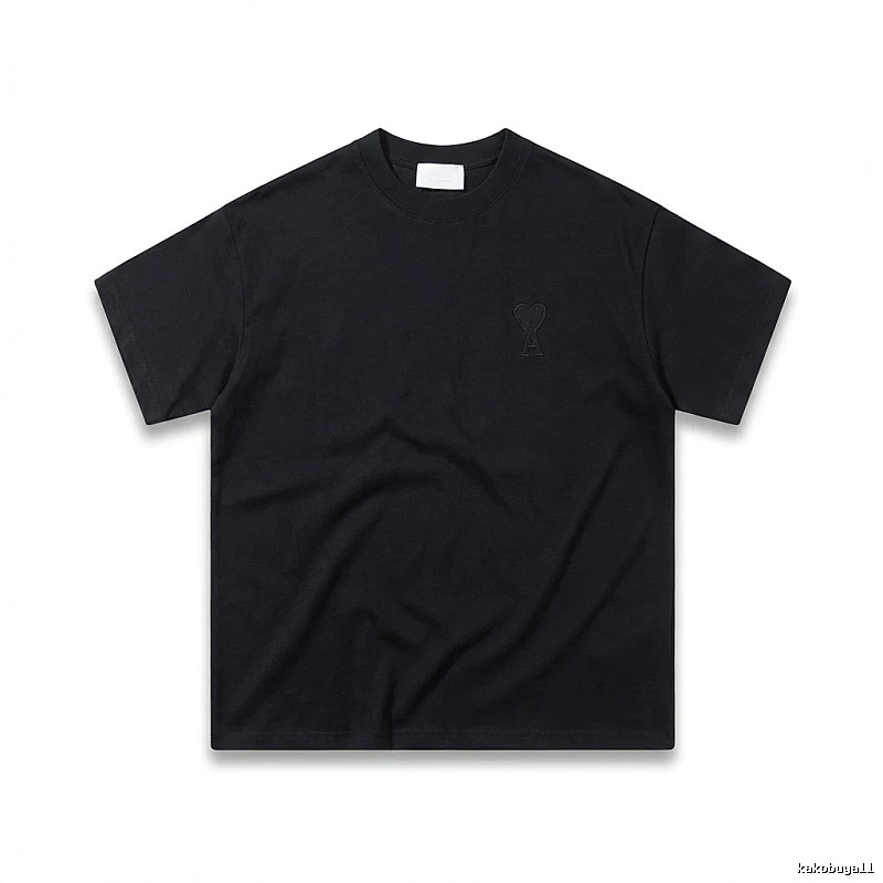 AMI Love Simple Style Black T-shirt