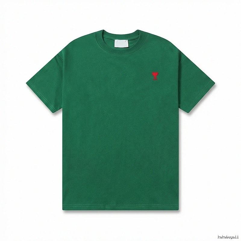 AMI minimalist style green T-shirt