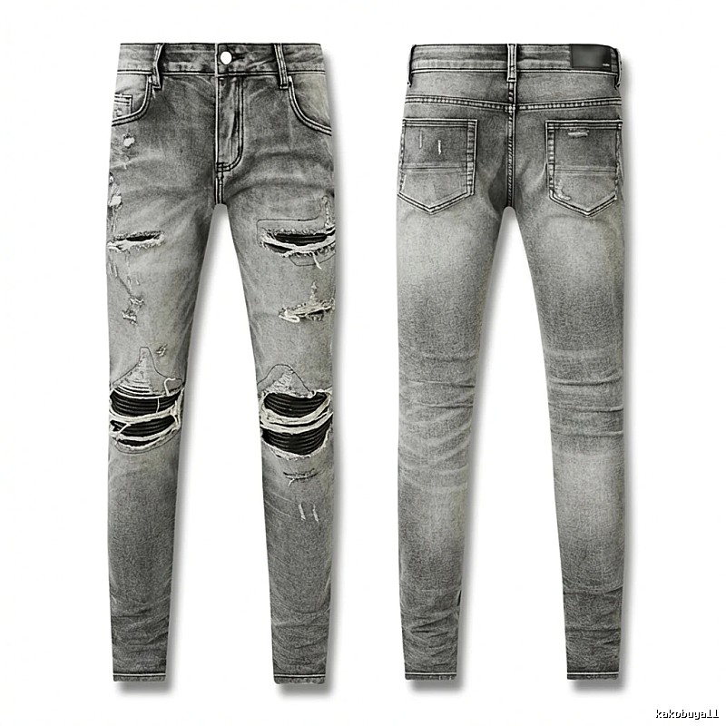 AMI Ripped Trendy Brand Jeans