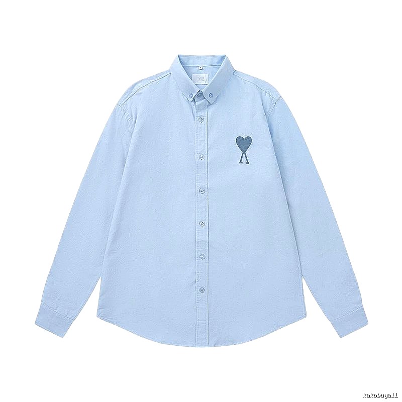 AMI series minimalist style blue shirts
