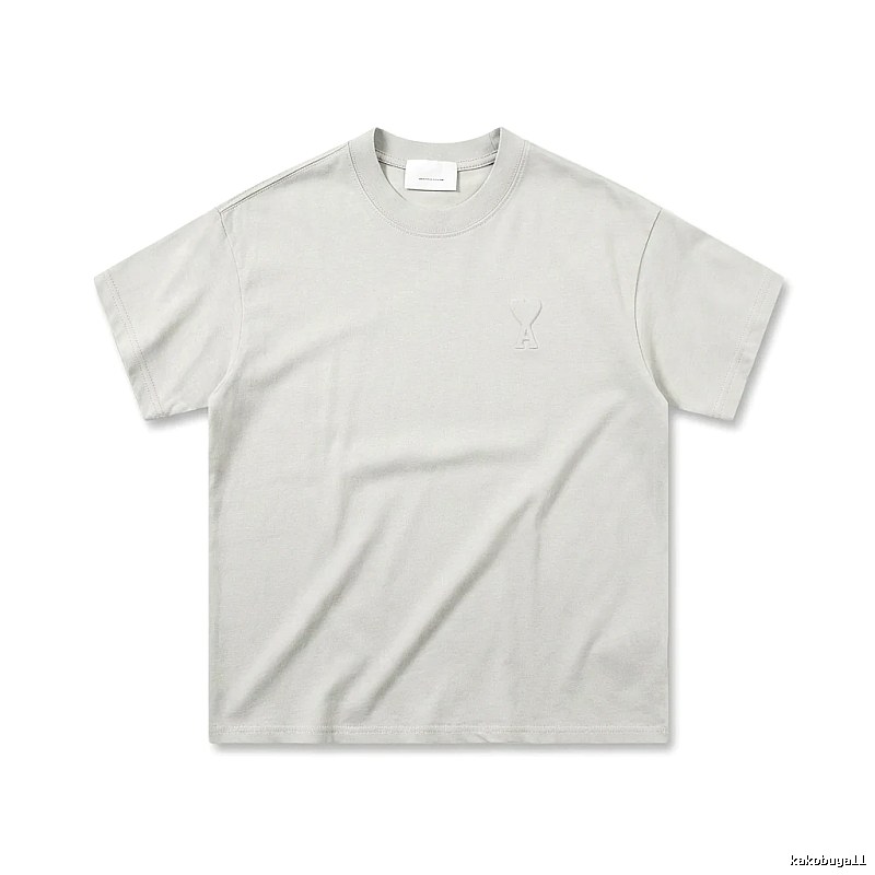 AMI Three-dimensional LOGO Simple White T-shirt