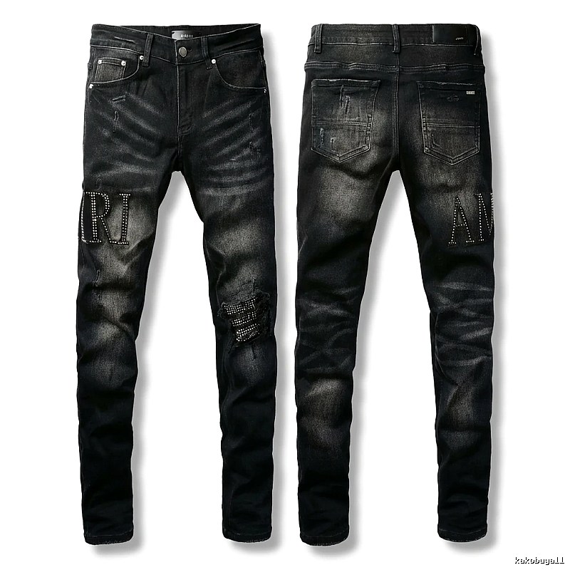 AMI trendy rivet style jeans