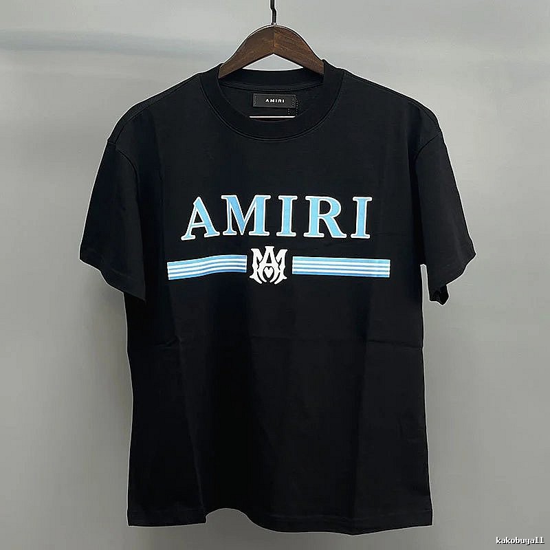 Amiri Black Blue Records Graphic T-Shirt Clean Finish