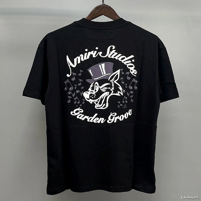 Amiri Black White Records Graphic T-Shirt Sport Casual