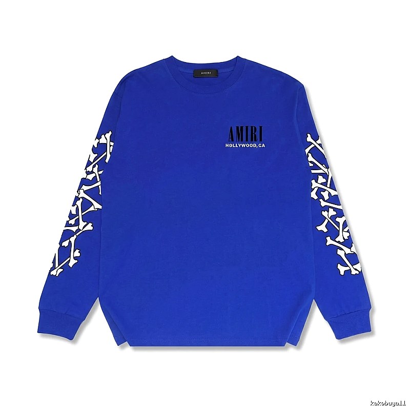 AMIRI Bone Pattern Trendy Cool Style Blue Sweatshirt
