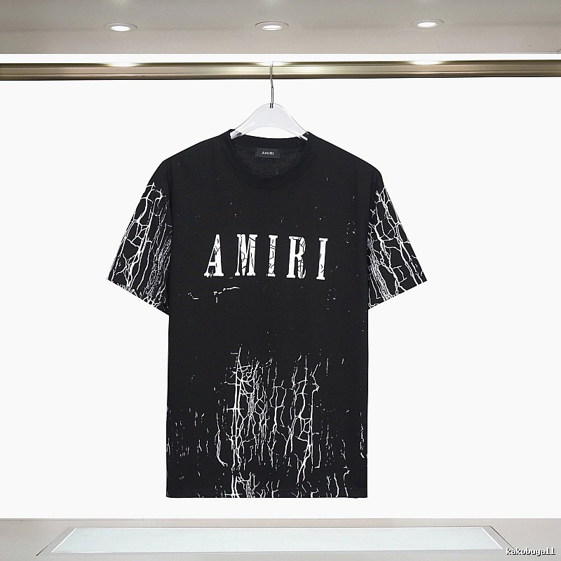 Amiri Classic Graphic T-shirt White Blue Amiri with Travel-Friendly Style