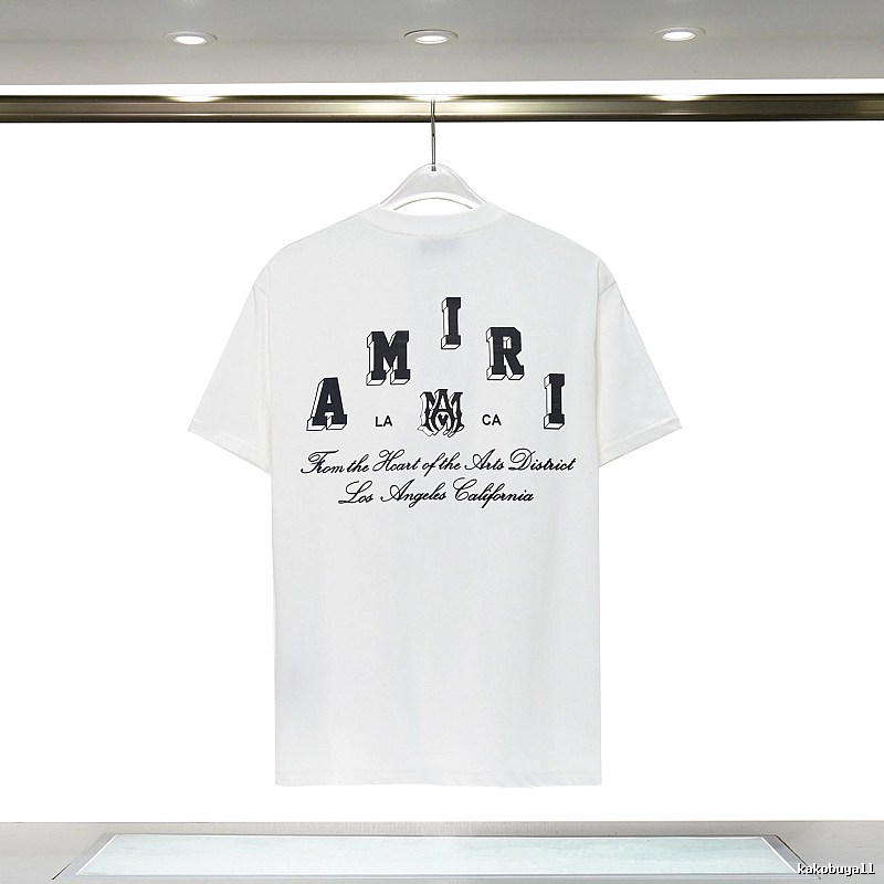 Amiri Daily Graphic T-shirt White Blue Amiri with Visual Detail