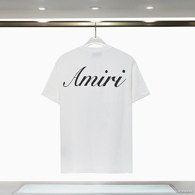 Amiri Easy Match Graphic T-shirt White Blue Amiri for Leisure Wear