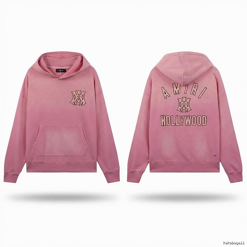 AMIRI Hollywood-style pink sweatshirt