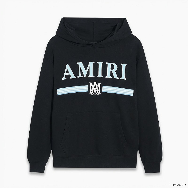 AMIRI letter-printing style black sweatshirt