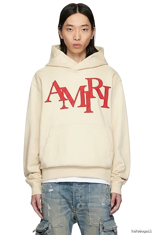 AMIRI Letter Style Beige Sweatshirt
