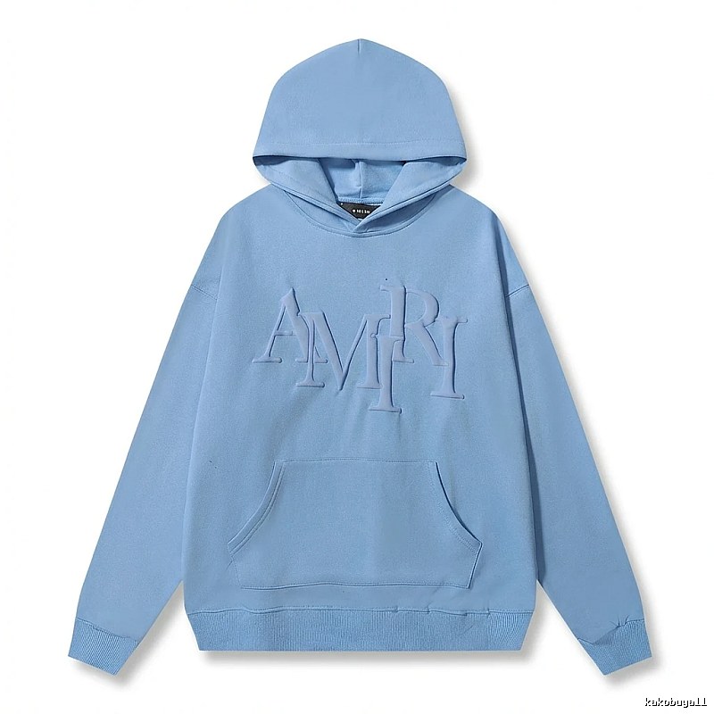 AMIRI Letter Style Light Blue Sweatshirt