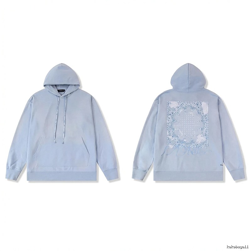 AMIRI Paisley Casual Light Blue Sweatshirt