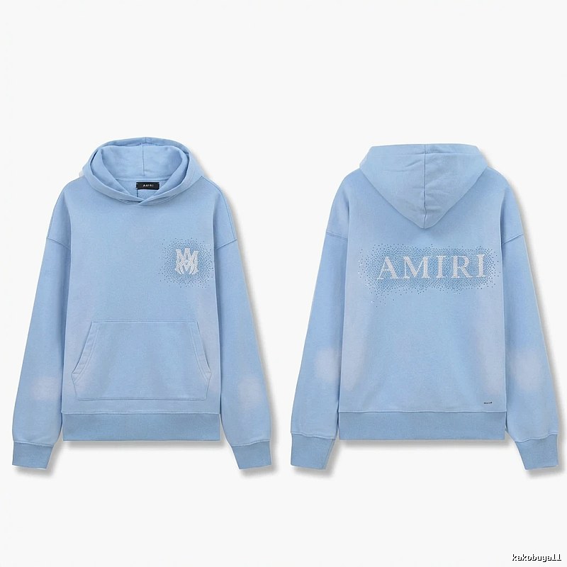 AMIRI Printed Leisure Style Light Blue Sweatshirt