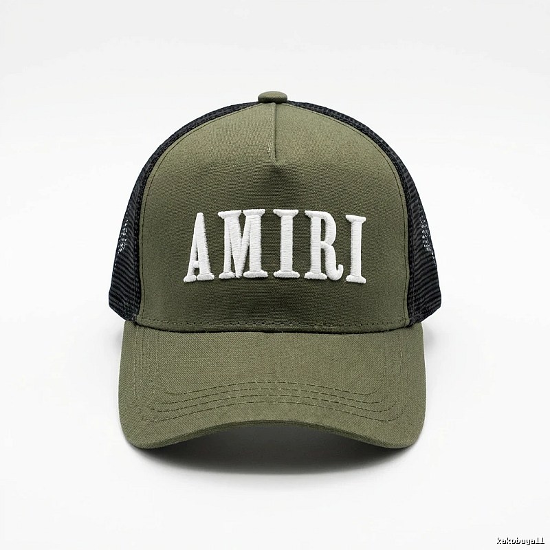 AMIRI Retro Style Olive Green Hat